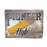 Pioneer Hybrids Embossed Metal Sign