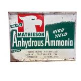 Mathieson Anhydrous Ammonia Metal Sign