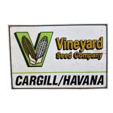 Cargill Vineyard Seed Company Metal Sign