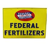 Federal Fertilizers Embossed Metal Sign