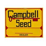 Campbell Seed Dealer Embossed Metal Sign