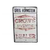 Crows Hybrids Dealer Embossed Metal Sign