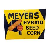 Meyers Hybrid Seed Corn Embossed Metal Sign