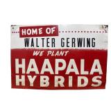 Haapala Hybrids Embossed Metal Sign