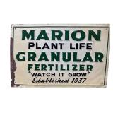 Marion Granular Fertilizer Embossed Metal Sign