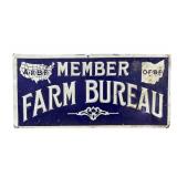 Farm Bureau Member Embossed Metal Sign