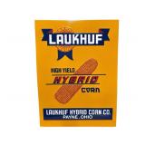 Laukhuf Hybrid Corn Embossed Metal Sign