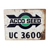 Acco Seed Metal Sign
