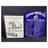 Humphreysï¿½  Porcelain Sign & Alka-Seltzer Ads