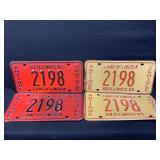 Antique Illinois License Plates-2 sets