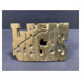 Las Vegas Solid Brass Belt Buckle