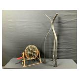 Wire Bingo Wheel & Cast Iron Table Legs