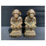 Monkey Heavy Resin Bookends