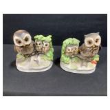 Homco Owl Figurines
