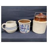 Stoneware Pitcher, Utensil Holder & Canning Jar