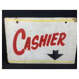 Cashier Painted Double Sided Sign