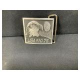 American Bald Eagle Pewter Belt Buckle
