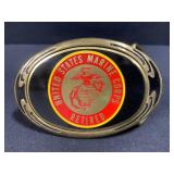 USMC Retired Brass Belt Buckle 1986