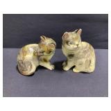 Kasuga Ware Mid-century Cat Figurines