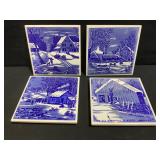 Currier & Ives Trivet Wall Plates