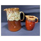 Hull Pitcher & Unmarked Stoneware Pitcher