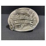 Proud to Be a Veteran Belt Buckle 1983