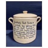 Moira Pottery England Bean Jar