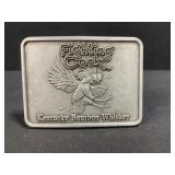 Fighting Cock Kentucky Bourbon Whiskey Belt Buckle