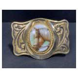 Western Belt Buckle with Horse Head
