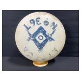 White Masonic Ceramic Globe