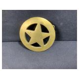Solid Brass 5 Point Star Belt Buckle