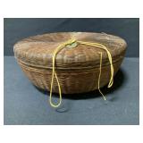 Chinese Woven Wicker Sewing Basket