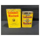 Colburnï¿½s and Colmanï¿½s Mustard Tins