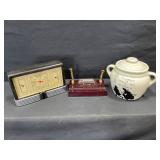 Antique Lot Barometer, Pen Holder, Jar