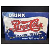 Pepsi Cola Metal Sign