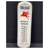 Mobil Motor Oil Gasoline Metal Thermometer