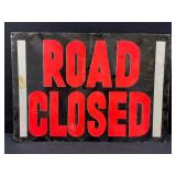 Road Closed Tin Sign
