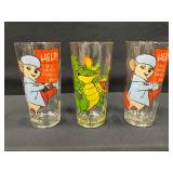 Vintage Cartoon Glasses Lot of 3