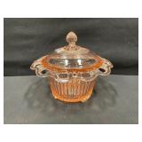 Pink Depression Glass Candy Dish