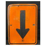 Arrow Construction Street Sign
