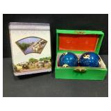 Vintage Chinese Baoding Med. Ball & Playing Cards