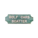 Golf Cards Scatter Golf Course Sign