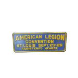 American Legion Convention Embossed Metal Sign