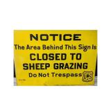 Notice US Forest Service Metal Sign