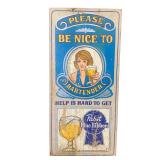 Pabst Blue Ribbon Wooden Sign