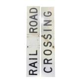 Railroad Crossing Metal Sign