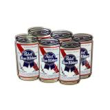 Pabst Blue Ribbon Six Pack Embossed Metal Sign