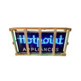 Hotpoint Porcelain Sign Added Neon In Can