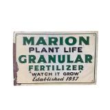 Marion Granular Fertilizer Embossed Metal Sign