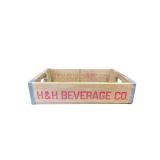 H&H Beverage Co Wooden Crate